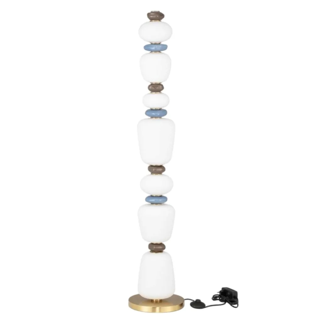 Lampade Da Terra-Selezionato da Mazzolaluce Lampada da terra piantana design moderna led 3000k vetro porcellana