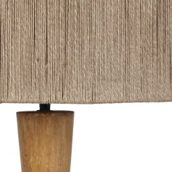 Lampade Da Terra-Selezionato da Mazzolaluce Lampada da terra piantana di legno per salotto paralume di juta