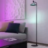 Lampade Da Terra-Eglo Lampada da terra piantana conomavilla-z nera led rgb 2700k a 6500k controllo remoto app