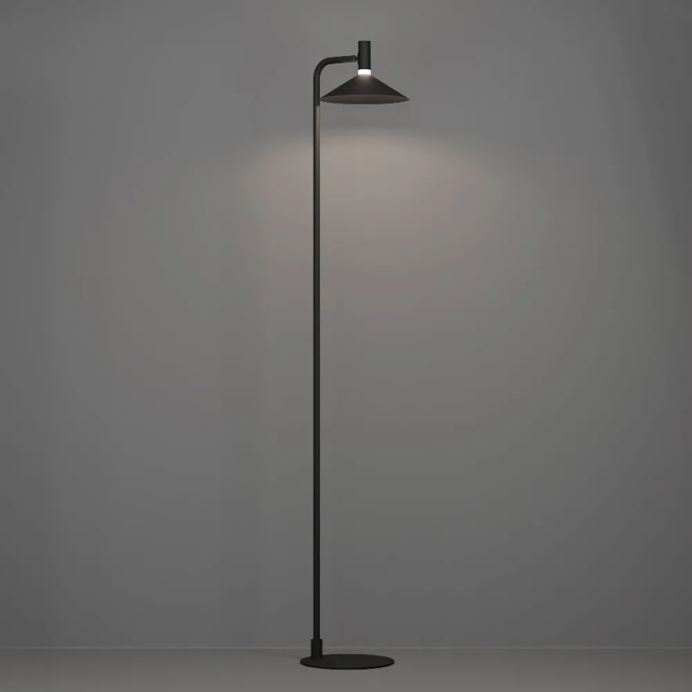 Lampade Da Terra-Eglo Lampada da terra piantana conomavilla-z nera led rgb 2700k a 6500k controllo remoto app