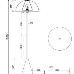 Lampade Da Terra-Selezionato da Mazzolaluce Lampada da terra piantana grigio chiaro design moderno