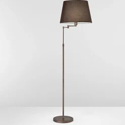 Lampade Da Terra-Perenz Illuminazione Lampada da terra piantana marrone con paralume perenz