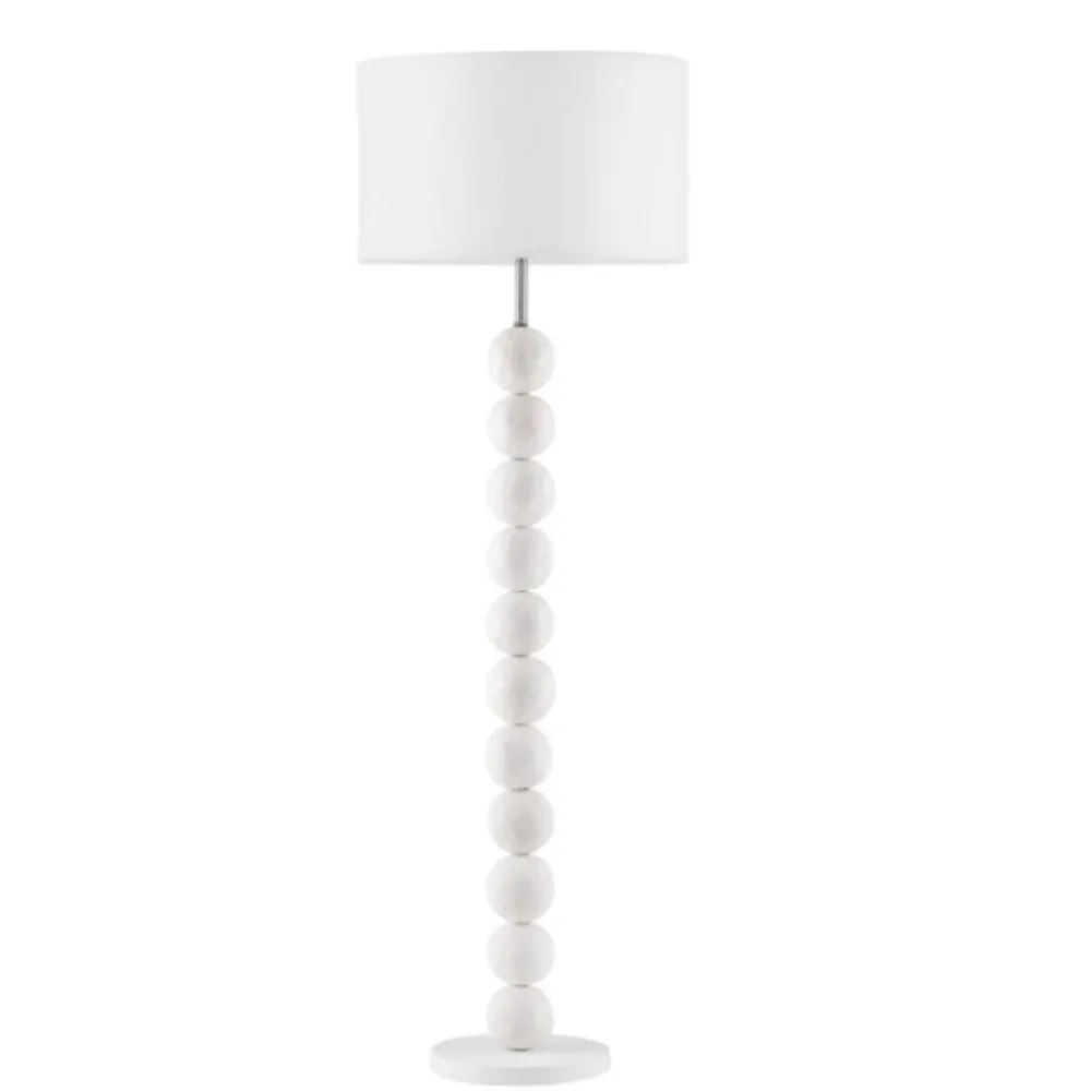 Lampade Da Terra-Selezionato da Mazzolaluce Lampada da terra piantana moderna sfere pietra bianca per soggiorno