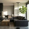Lampade Da Terra-Perenz Illuminazione Lampada da terra piantana nera led 3000k dimmerabile balance perenz
