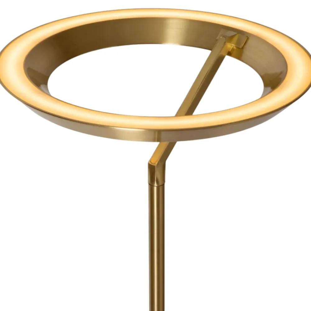 Lampade Da Terra-Selezionato da Mazzolaluce Lampada da terra piantana oro ottone led 2700k dimmerabile