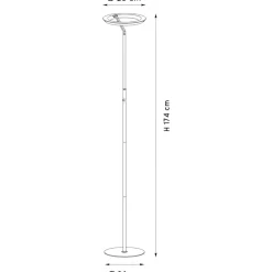 Lampade Da Terra-Selezionato da Mazzolaluce Lampada da terra piantana oro ottone led 2700k dimmerabile