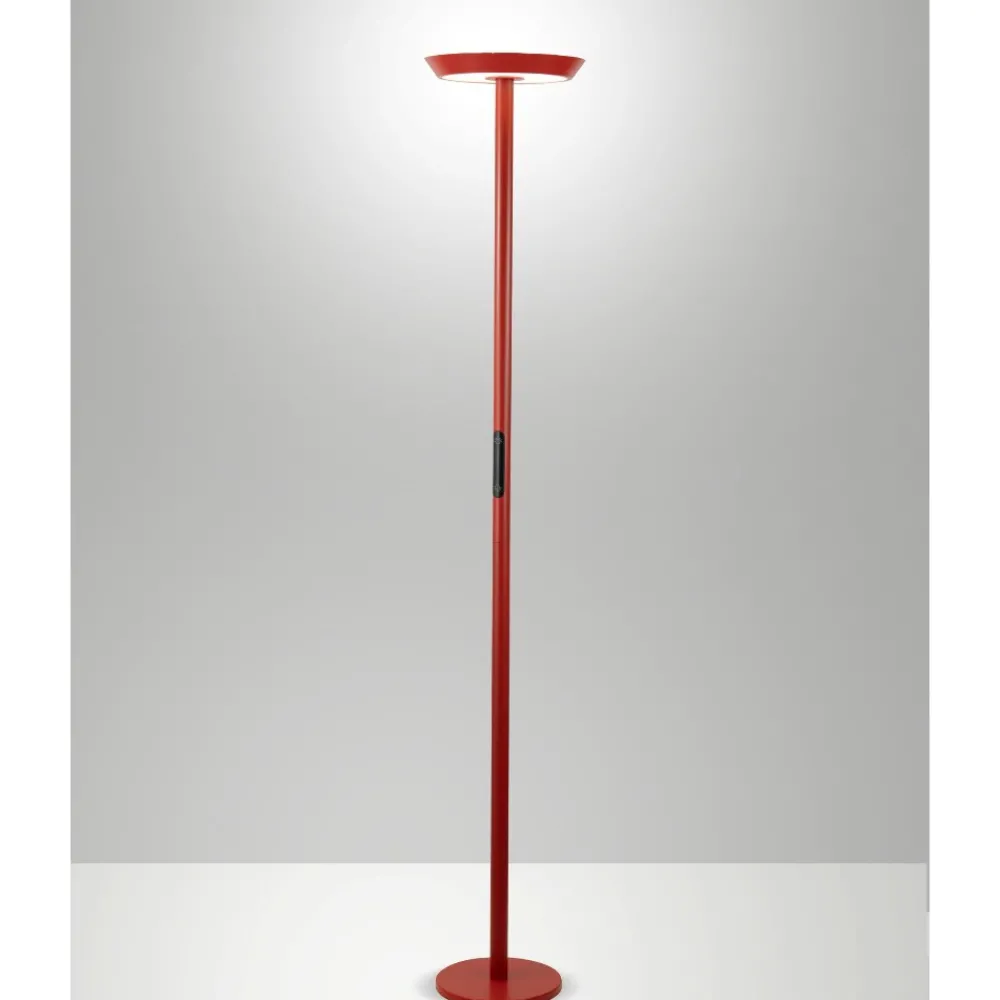 Lampade Da Terra-Fabas Luce Lampada da terra piantana rossa led 60w 2700k 3200k 4000k fabas fizz