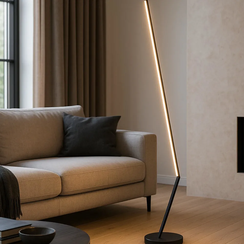 Lampade Da Terra-Top Light Lampada da terra piantana twig nera led 32w cct design moderna
