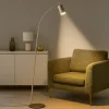 Lampade Da Terra-Ondaluce Lampada da terra pt murga doppio led 3000k orientabile oro