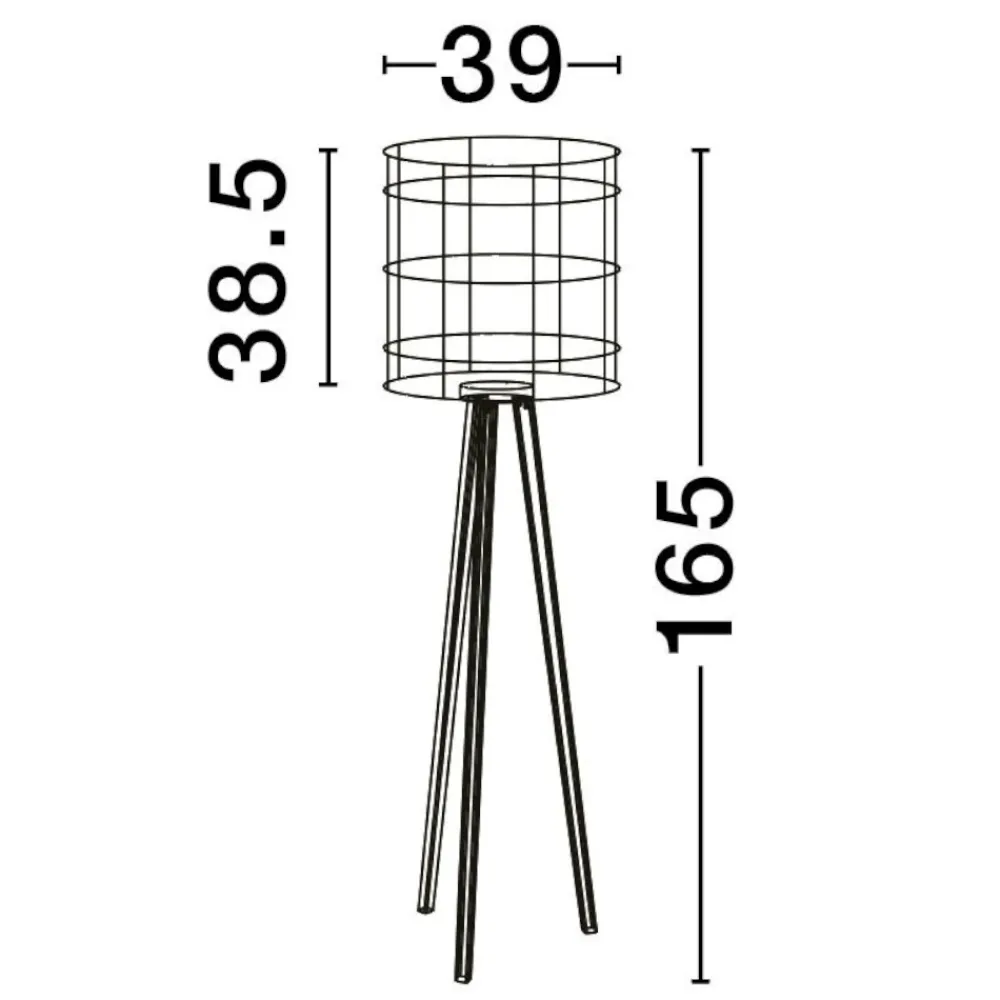 Lampade Da Terra-Selezionato da Mazzolaluce Lampada da terra rustica con paralume intrecciato