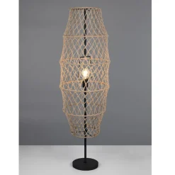 Lampade Da Terra-Selezionato da Mazzolaluce Lampada da terra rustica in vimini per salotto