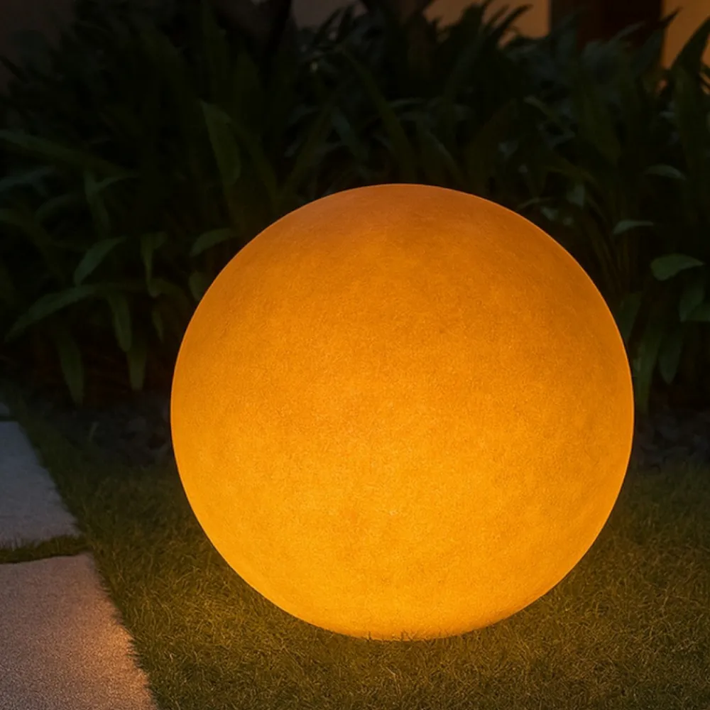Lampade Da Esterno Giardino-Linea Light Lampada da terra sfera 38cm ip65 colore ligneo oh! mars