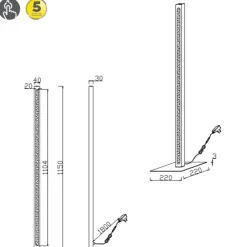 Lampade Da Terra-Selezionato da Mazzolaluce Lampada da terra stile nordico led 3000k piantana di legno
