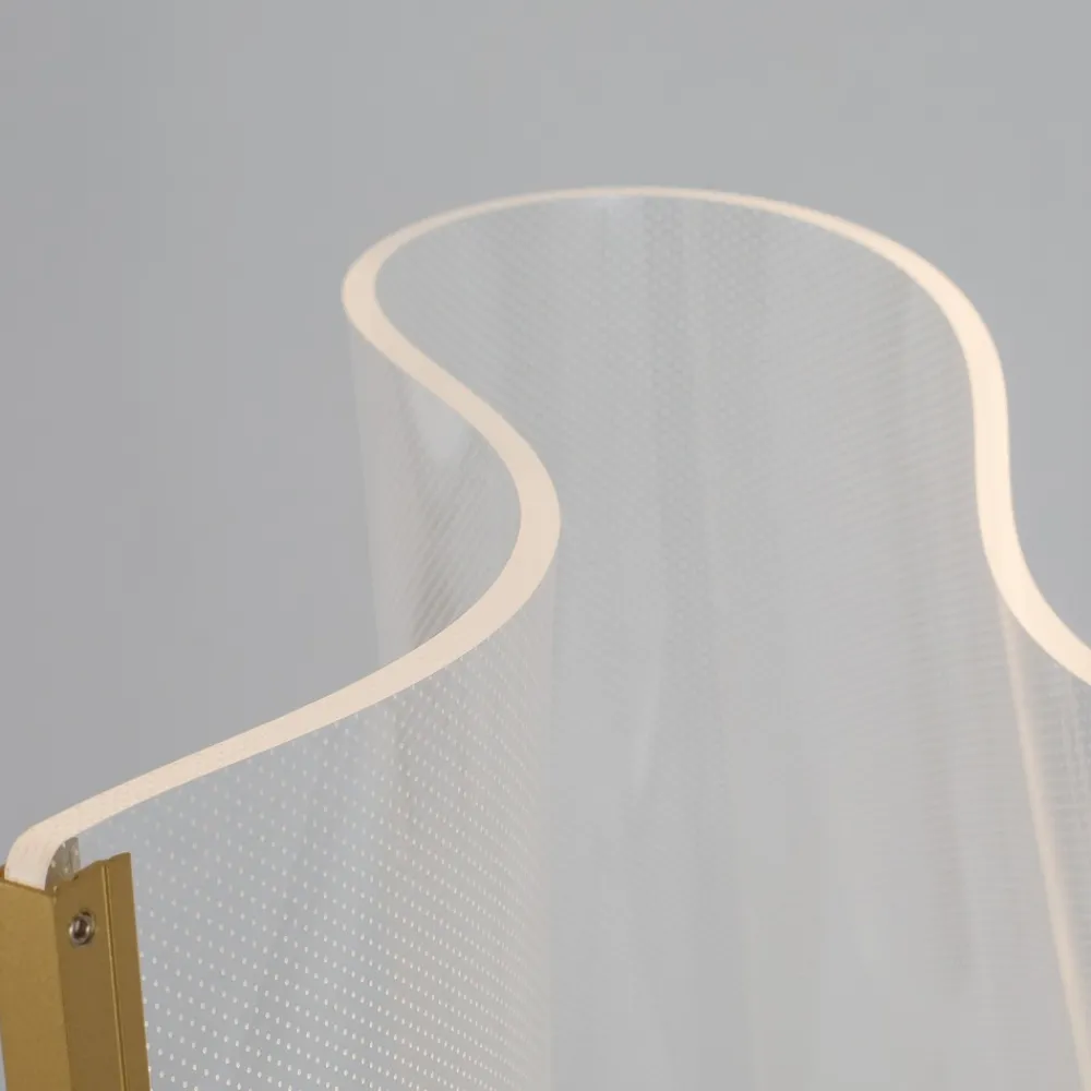 Lampade Da Terra-Selezionato da Mazzolaluce Lampada da terra vela led 31w 3000k design moderna oro