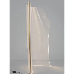 Lampade Da Terra-Selezionato da Mazzolaluce Lampada da terra vela led 31w 3000k design moderna oro