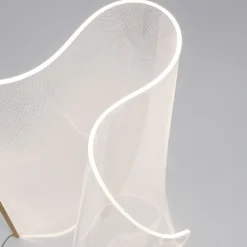 Lampade Da Terra-Selezionato da Mazzolaluce Lampada da terra vela led 31w 3000k design moderna oro