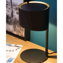 Abat Jour-Selezionato da Mazzolaluce Lampada design moderna da comodino nera per camera da letto