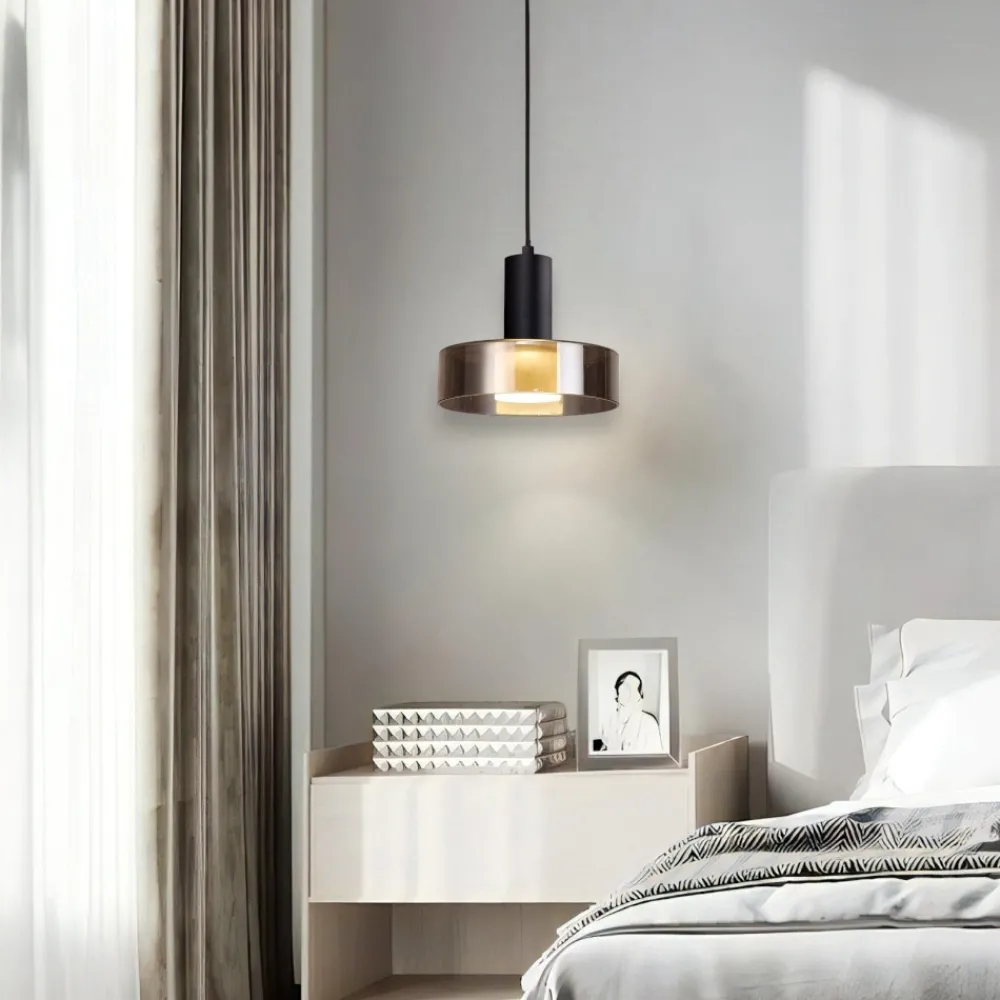 Lampade A Sospensione-Selezionato da Mazzolaluce Lampada design nero per comodino stanza da letto moderna