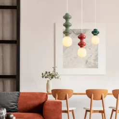 Lampade A Sospensione-Selezionato da Mazzolaluce Lampada di ceramica a sospensione verde pastello