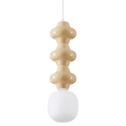 Lampade A Sospensione-Selezionato da Mazzolaluce Lampada di ceramica moderna giallo pastello