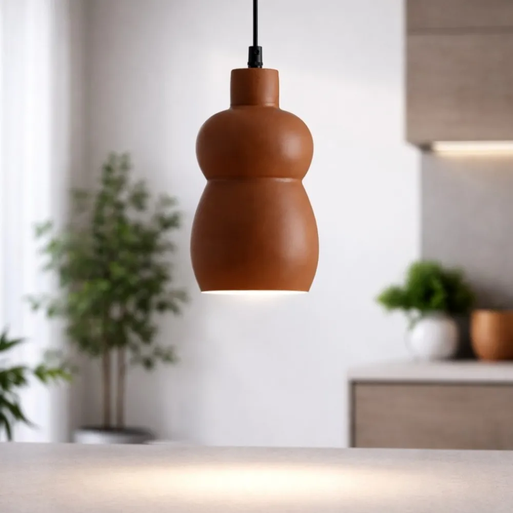 Lampade A Sospensione-Selezionato da Mazzolaluce Lampada di ceramica terracotta a sospensione