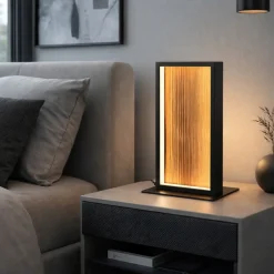 Abat Jour-Selezionato da Mazzolaluce Lampada di legno led per comodino camera da letto