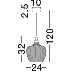 Lampade A Sospensione-Selezionato da Mazzolaluce Lampada di vetro champagne sfumato design contemporaneo a sospensione