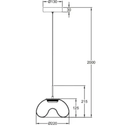 Lampade A Sospensione-Fabas Luce Lampada di vetro cognac a sospensione led 2700k 3000k 4000k fabas brena
