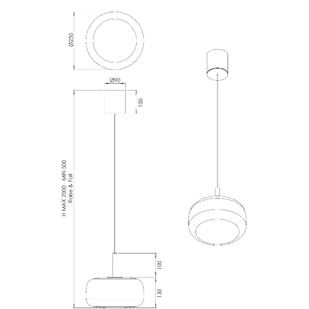 Lampade A Sospensione-Fabas Luce Lampada di vetro grigio a sospensione moderna fabas devero