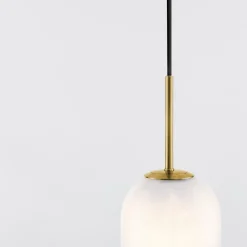 Lampade A Sospensione-Selezionato da Mazzolaluce Lampada di vetro oro sfera vetro