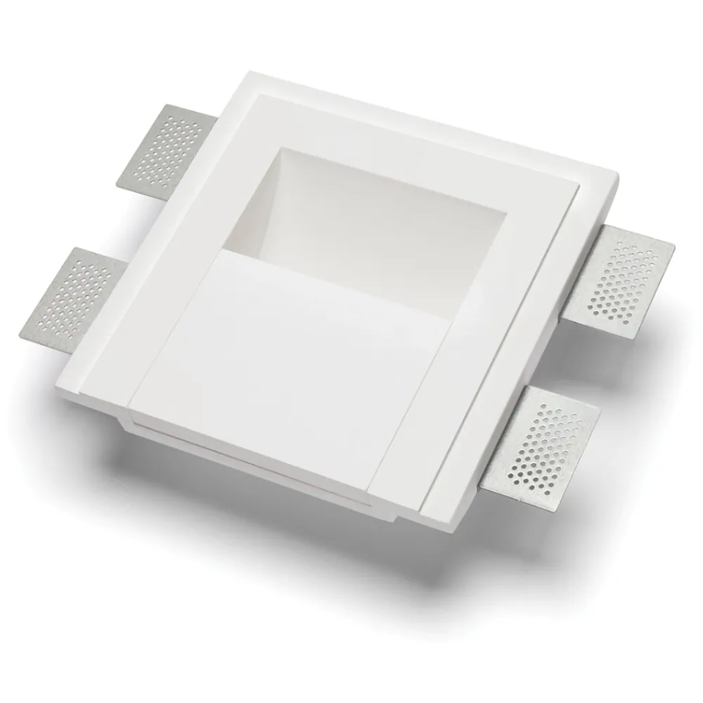 Applique Da Parete-Selezionato da Mazzolaluce Lampada incasso in gesso led a muro 9w 2700k per interni