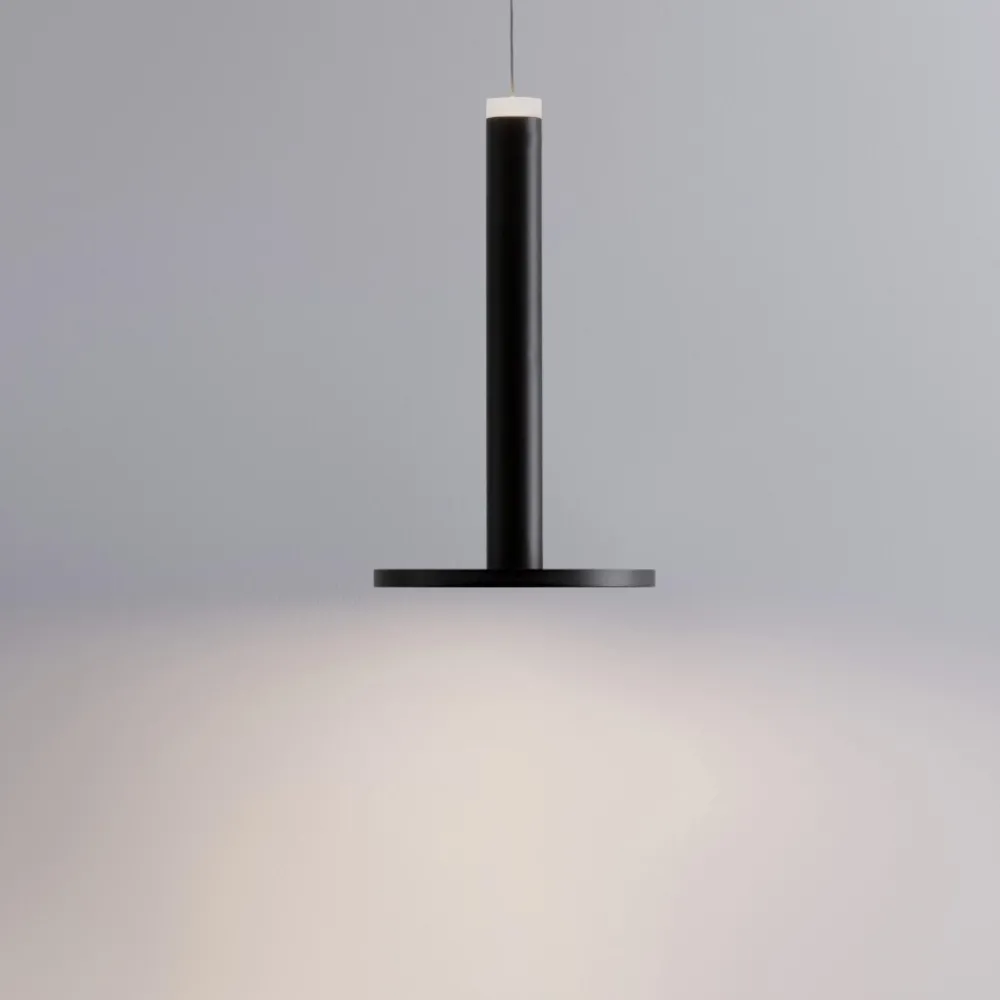 Lampade A Sospensione-Selezionato da Mazzolaluce Lampada led a sospensione nera disco