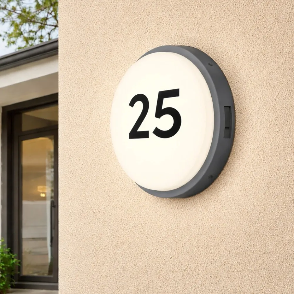 Applique Da Esterno-Selezionato da Mazzolaluce Lampada led luce con numero civico da esterno con sensore di movimenro
