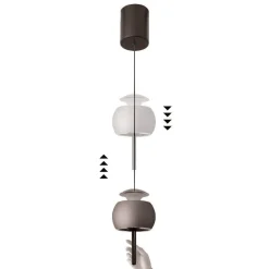 Lampade A Sospensione-Selezionato da Mazzolaluce Lampada led 12w 3000k pendente colore caffe a sospensione