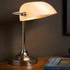 Lampade Da Tavolo-Selezionato da Mazzolaluce Lampada ministeriale da scrivania churchill cromo vetro bianco