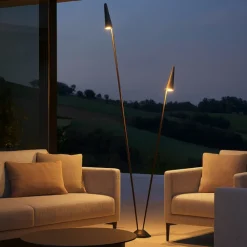 Lampade Da Esterno Giardino-Selezionato da Mazzolaluce Lampada moderna da esterno nera led 17w 3000k