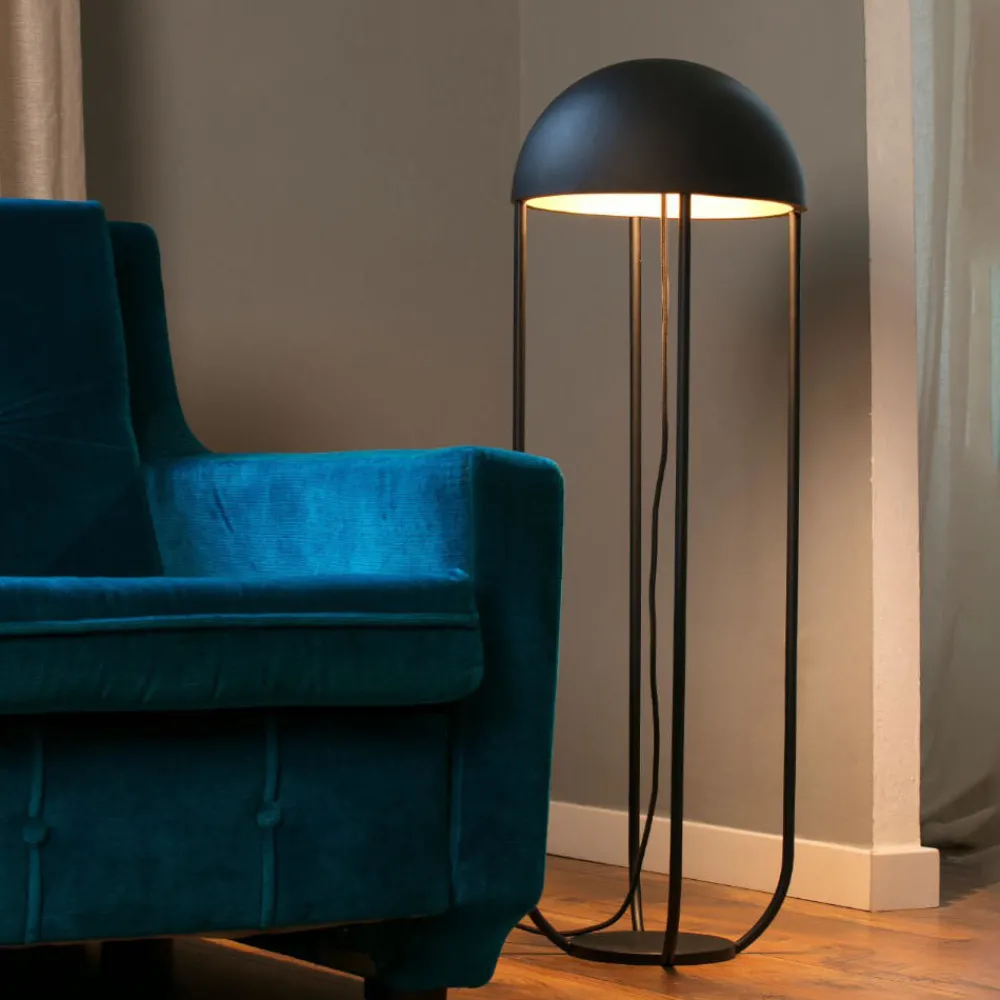 Lampade Da Terra-Selezionato da Mazzolaluce Lampada moderna da terra nera e oro led 6w 3000k