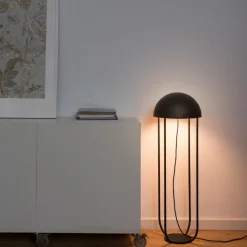Lampade Da Terra-Selezionato da Mazzolaluce Lampada moderna da terra nera e oro led 6w 3000k