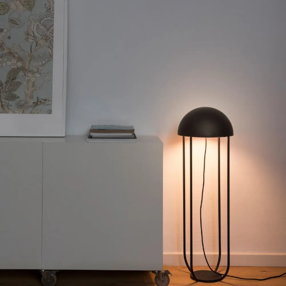 Lampade Da Terra-Selezionato da Mazzolaluce Lampada moderna da terra nera e oro led 6w 3000k