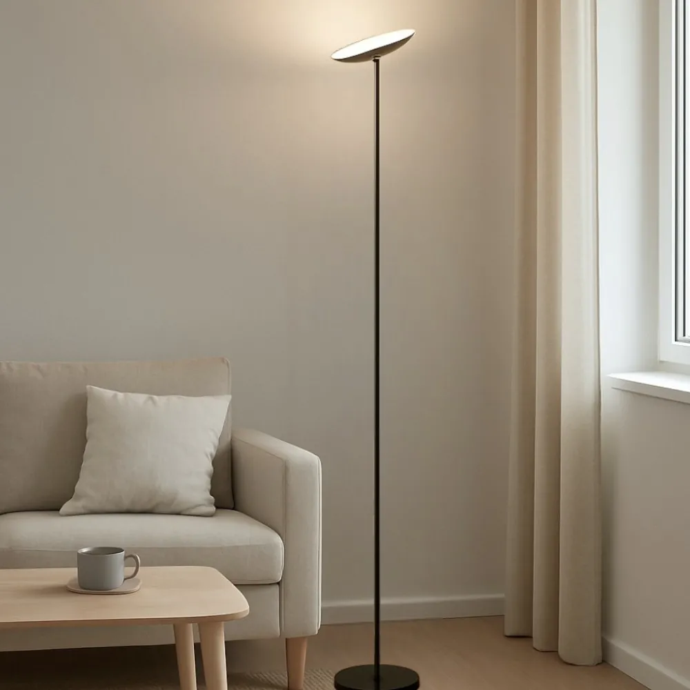 Lampade Da Terra-Perenz Illuminazione Lampada moderna led 18w 3000k nera febe
