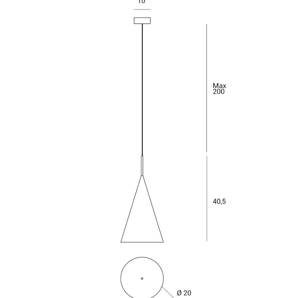Lampade A Sospensione-Miloox Lampada nera a sospensione moderna cono per isola samoi