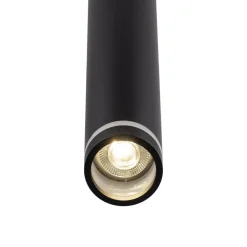 Lampade A Sospensione-Selezionato da Mazzolaluce Lampada nera cilindro a sospensione per isola moderna