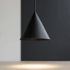 Lampade A Sospensione-Selezionato da Mazzolaluce Lampada nera cono led dimmerabile a sospensione