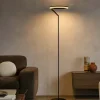Lampade Da Terra-Selezionato da Mazzolaluce Lampada nera da terra design moderna led 26w 3000k biemissione