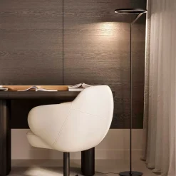 Lampade Da Terra-Selezionato da Mazzolaluce Lampada nera da terra design moderna led 26w 3000k biemissione
