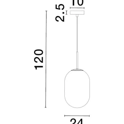 Lampade A Sospensione-Selezionato da Mazzolaluce Lampada oro di vetro a sospensione sfrumato bianco