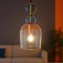 Lampade A Sospensione-Selezionato da Mazzolaluce Lampada oro moderno vetro colorato