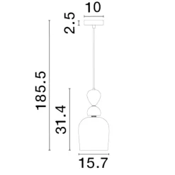 Lampade A Sospensione-Selezionato da Mazzolaluce Lampada oro moderno vetro colorato