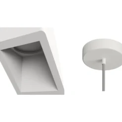 Lampade A Sospensione-Selezionato da Mazzolaluce Lampada pendente a sospensione bianca in gesso assimetrica