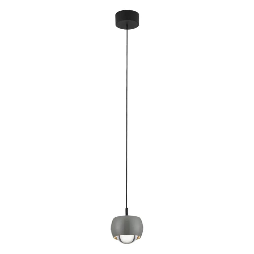 Lampade A Sospensione-Selezionato da Mazzolaluce Lampada pendente a sospensione sferica grigio design moderna